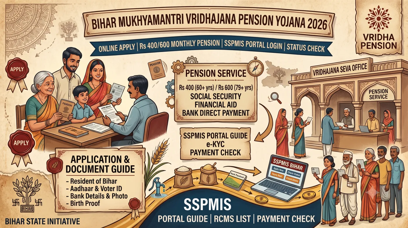 Bihar Mukhyamantri Vridhajana Pension Yojana 2026 Bihar Mukhyamantri Vridhajana Pension Yojana 2026