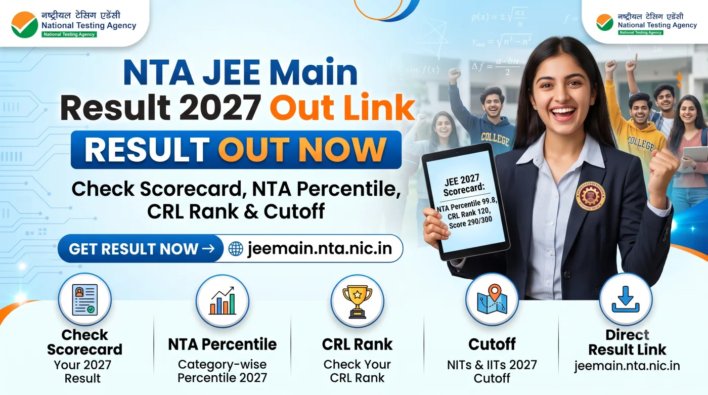 NTA JEE Main Result 2027 Out Link NTA JEE Main Result 2027 Out Link
