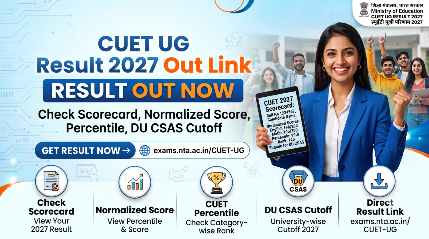 CUET UG Result 2027 Out Link CUET UG Result 2027 Out Link