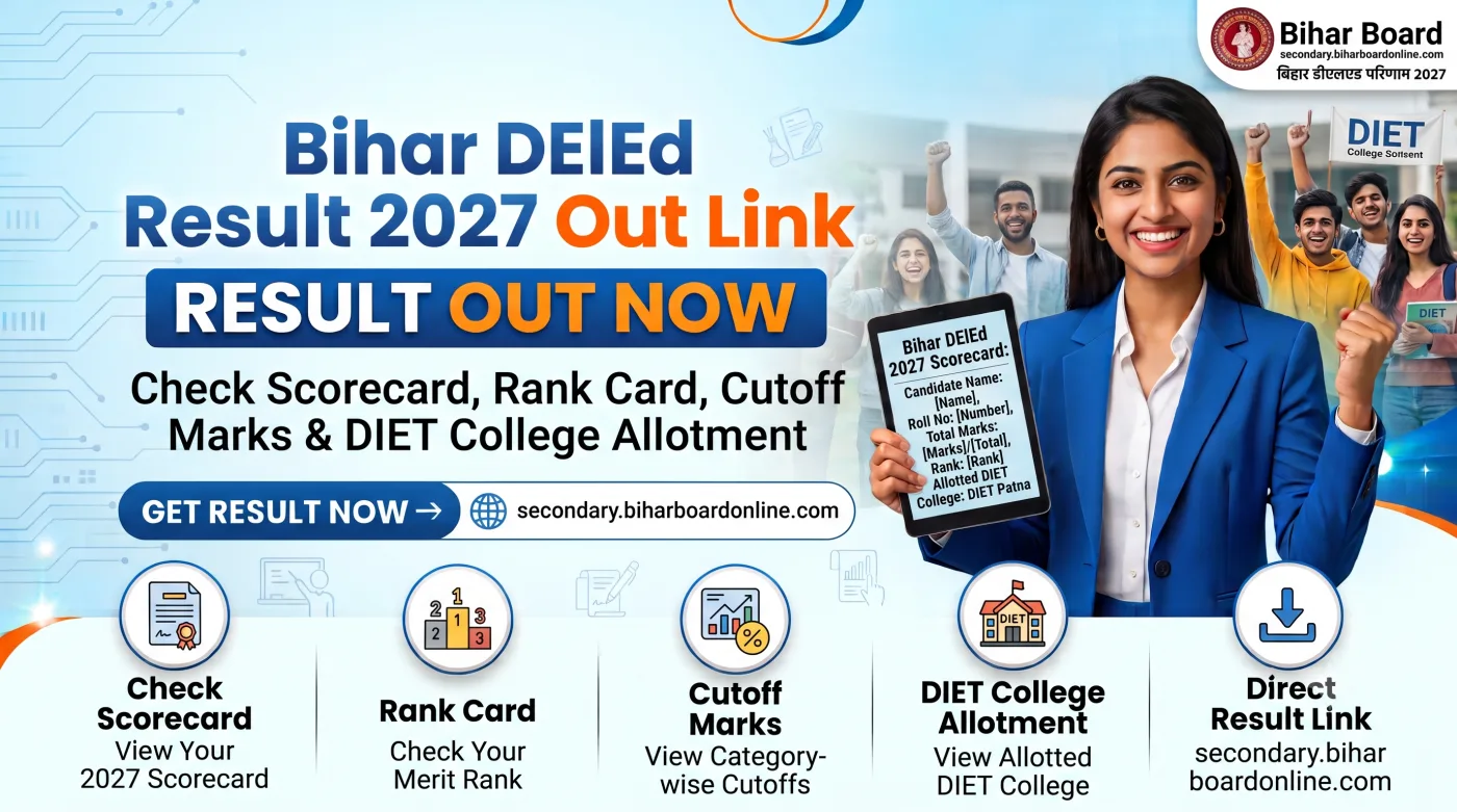 Bihar DElEd Result 2027 Out Link Bihar DElEd Result 2027 Out Link