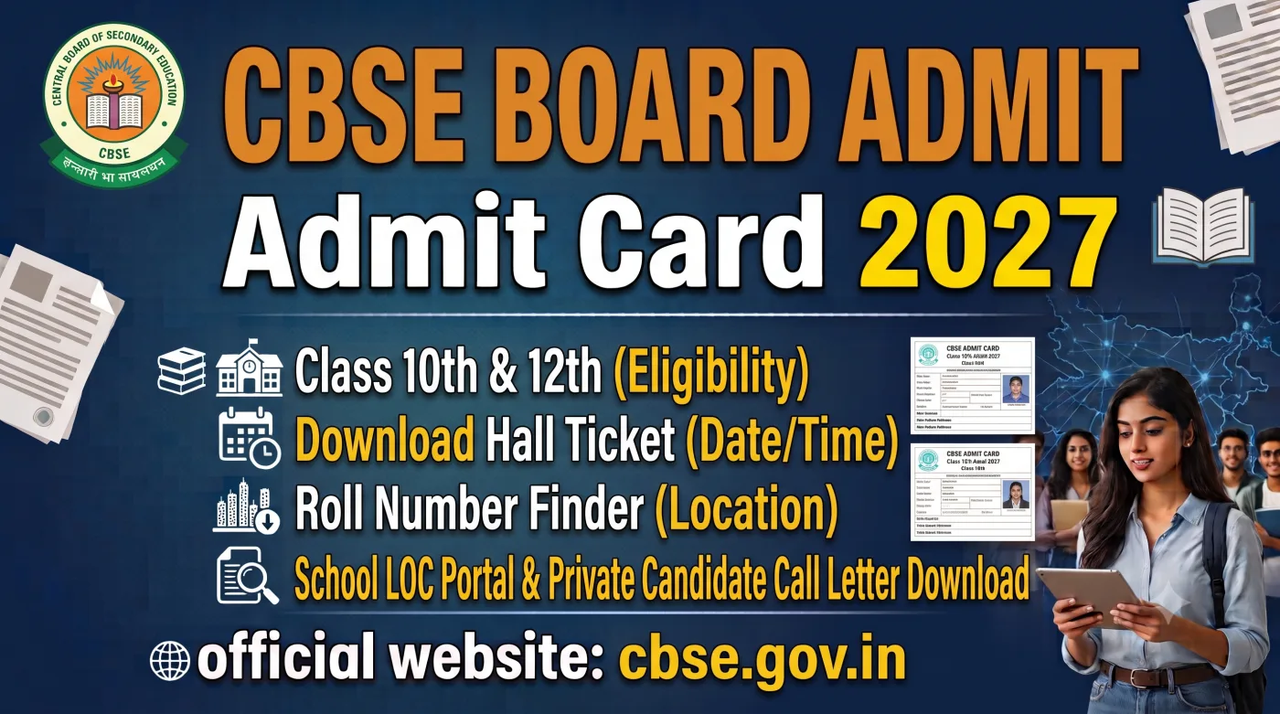 CBSE Board Admit Card 2027 Class 10th & 12th