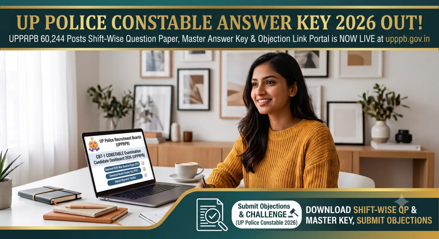 UP Police Constable Answer Key 2026 UP Police Constable Answer Key 2026