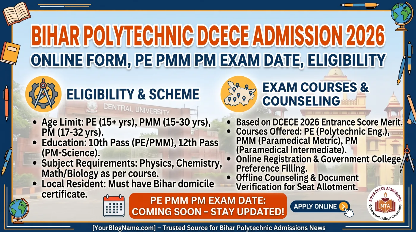 Bihar Polytechnic DCECE Admission 2026