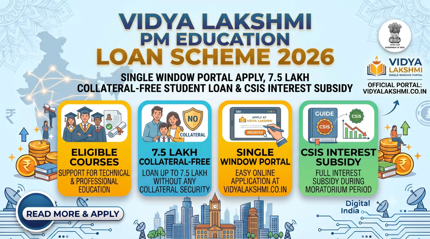 Vidya Lakshmi PM Education Loan Scheme 2026 Vidya Lakshmi PM Education Loan Scheme 2026