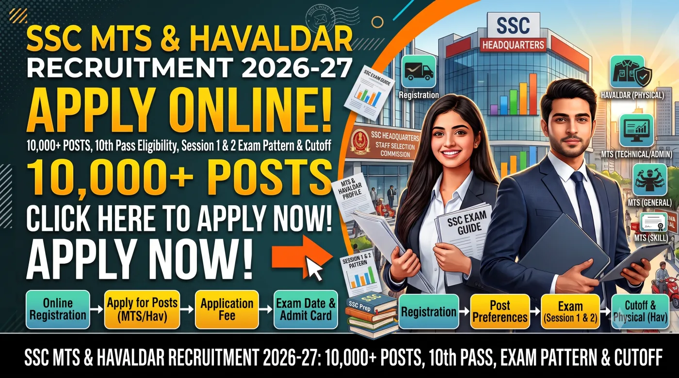 SSC MTS & Havaldar Recruitment 2026-27 SSC MTS & Havaldar Recruitment 2026-27