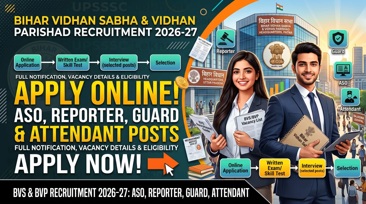 Bihar Vidhan Sabha & Vidhan Parishad Recruitment 2026-27 Bihar Vidhan Sabha & Vidhan Parishad Recruitment 2026-27