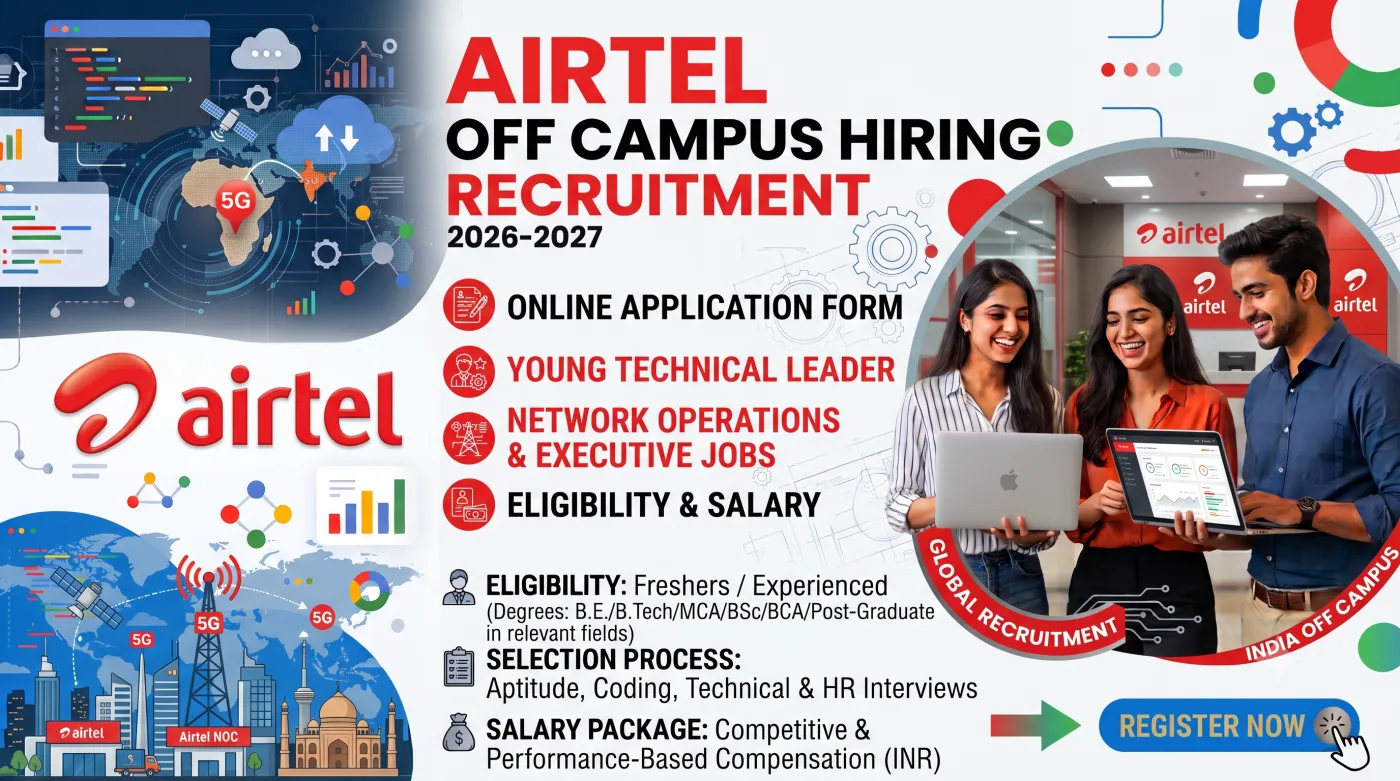 Airtel Off Campus Hiring 2026-2027 Online Application Airtel Off Campus Hiring 2026-2027 Online Application