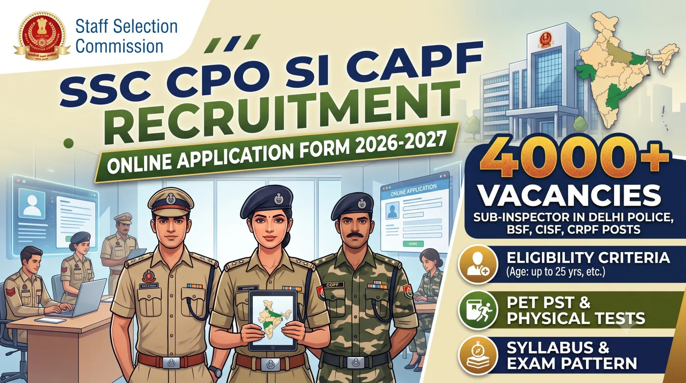 SSC CPO SI CAPF Recruitment 2026-2027 SSC CPO SI CAPF Recruitment 2026-2027