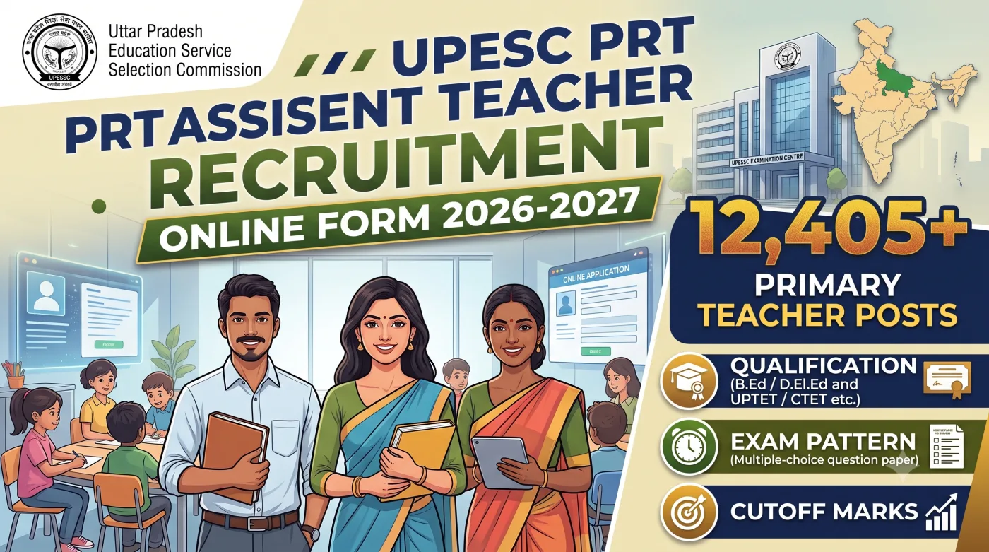 UPESSC PRT Assistant Teacher Recruitment 2026-2027 UPESSC PRT Assistant Teacher Recruitment 2026-2027