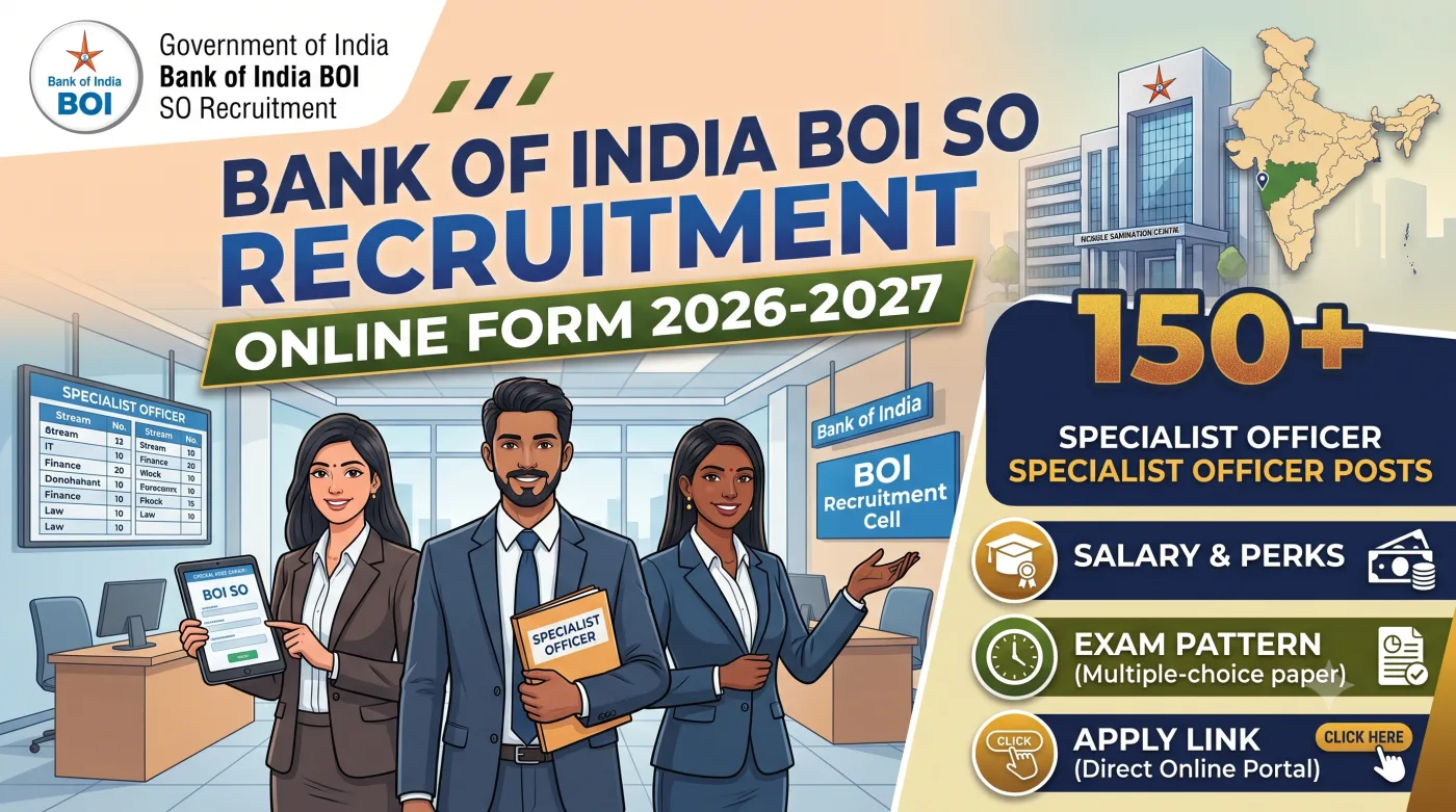 Bank of India BOI SO Recruitment 2026-2027 Bank of India BOI SO Recruitment 2026-2027