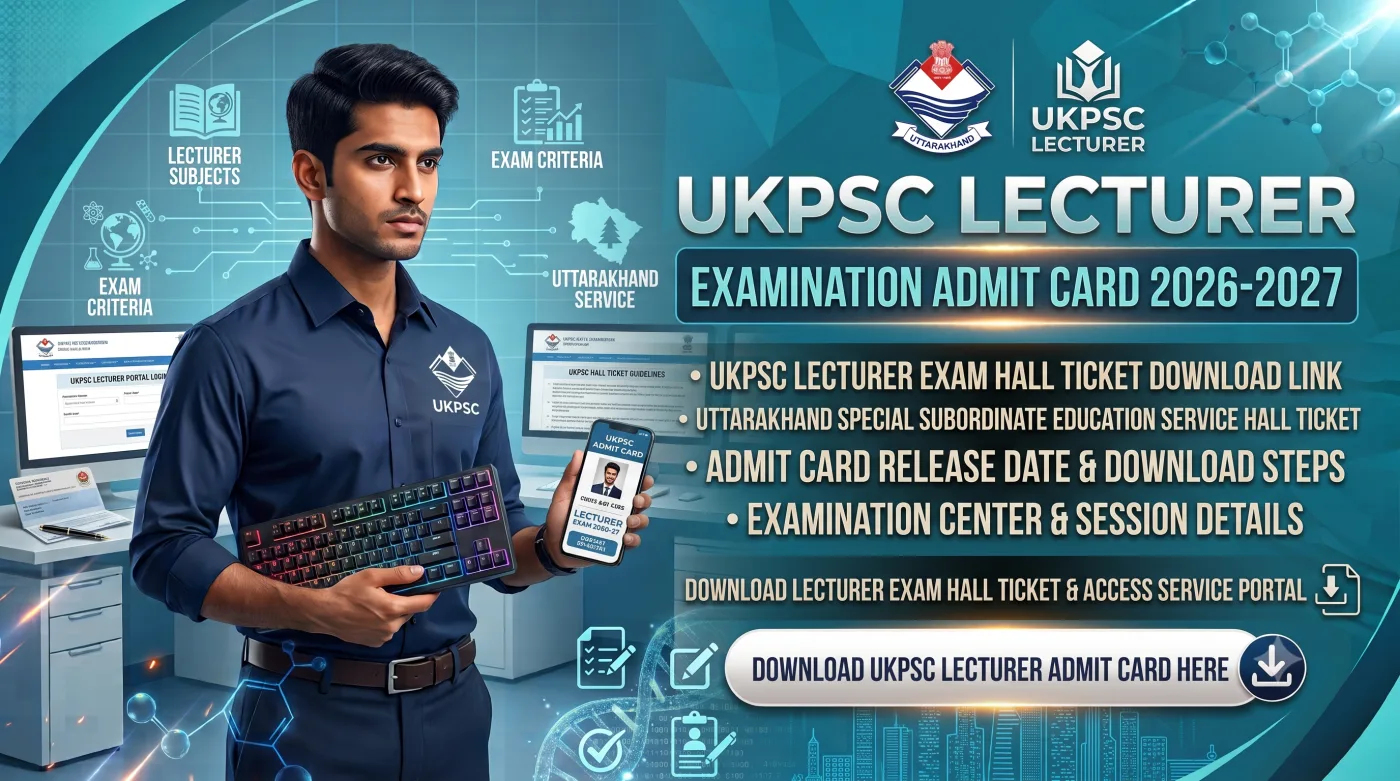 UKPSC Lecturer Examination Admit Card 2026-2027