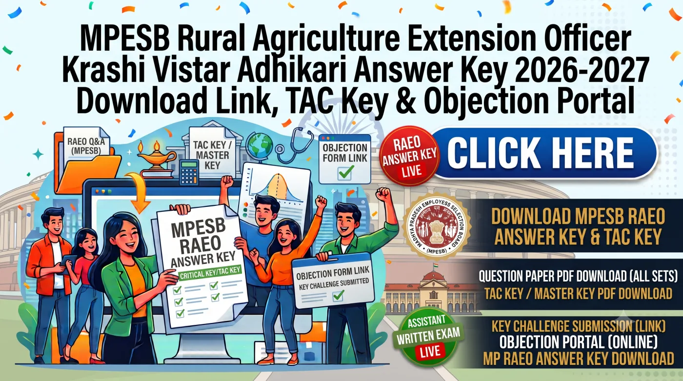 MPESB Rural Agriculture Extension Officer Krashi Vistar Adhikari Answer Key