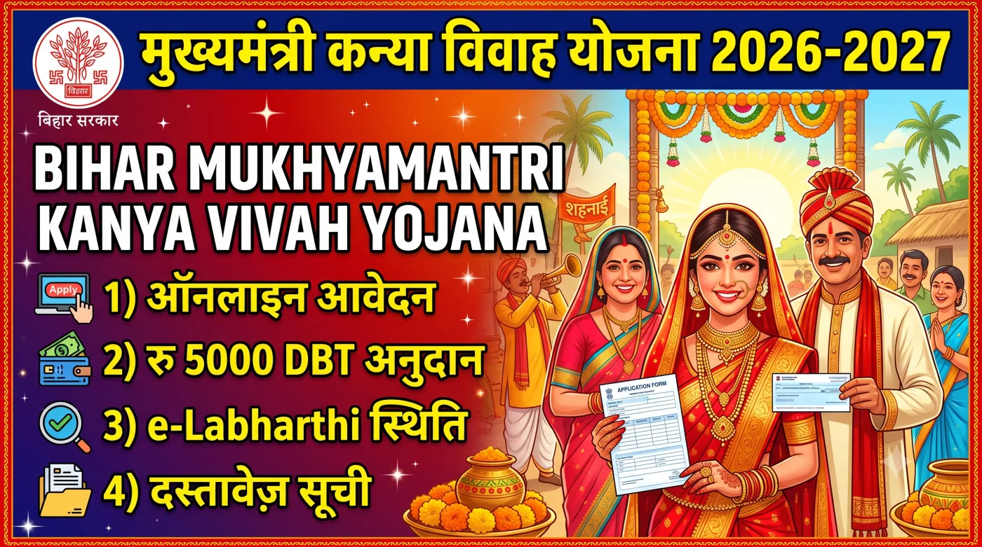 Bihar Mukhyamantri Kanya Vivah Yojana 2026-2027 Bihar Mukhyamantri Kanya Vivah Yojana 2026-2027