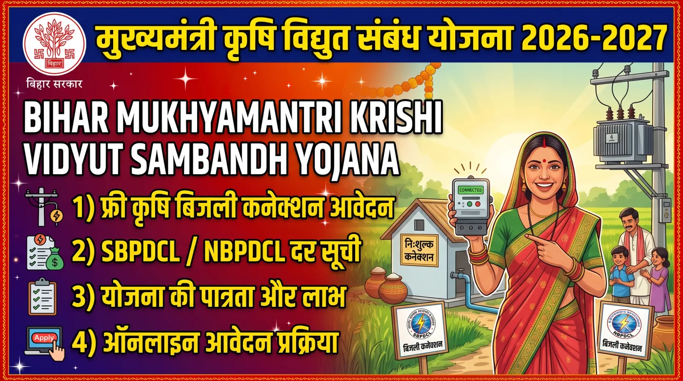 Bihar Mukhyamantri Krishi Vidyut Sambandh Yojana 2026-2027 Bihar Mukhyamantri Krishi Vidyut Sambandh Yojana 2026-2027