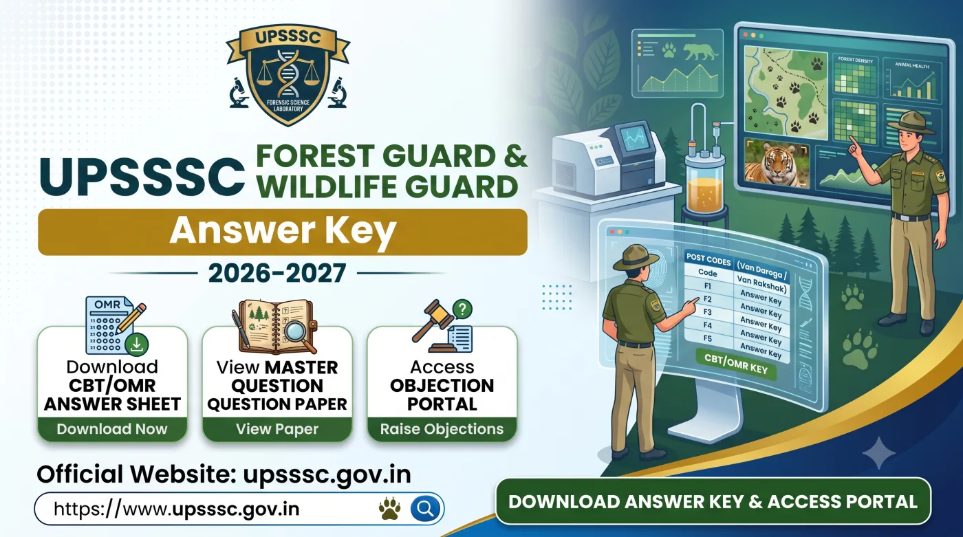 UPSSSC Forest Guard & Wildlife Guard Answer Key 2026-2027 UPSSSC Forest Guard & Wildlife Guard Answer Key 2026-2027
