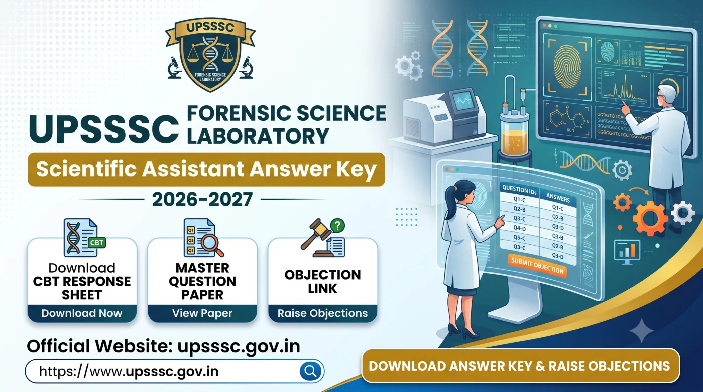 UPSSSC Forensic Science Laboratory Scientific Assistant Answer Key 2026-2027