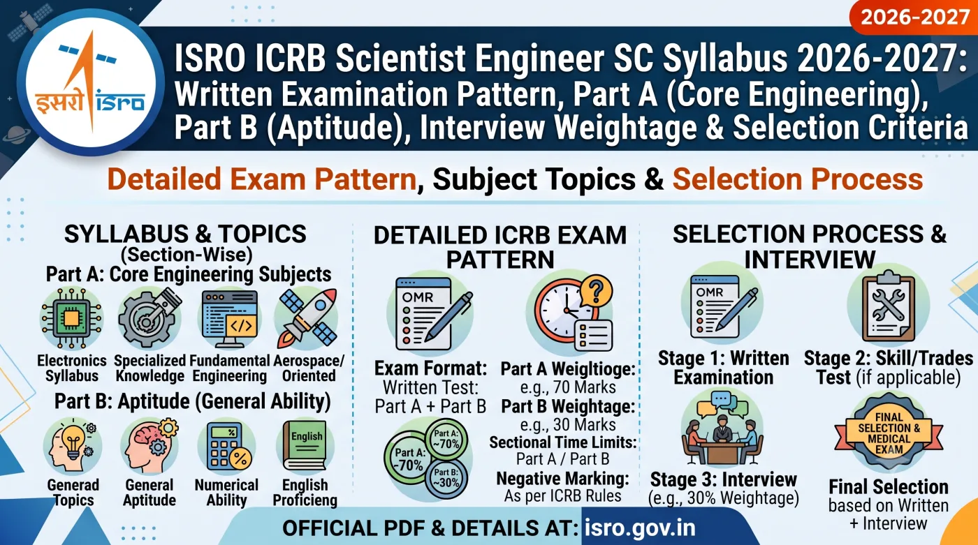 ISRO ICRB Scientist Engineer SC Syllabus 2026-2027