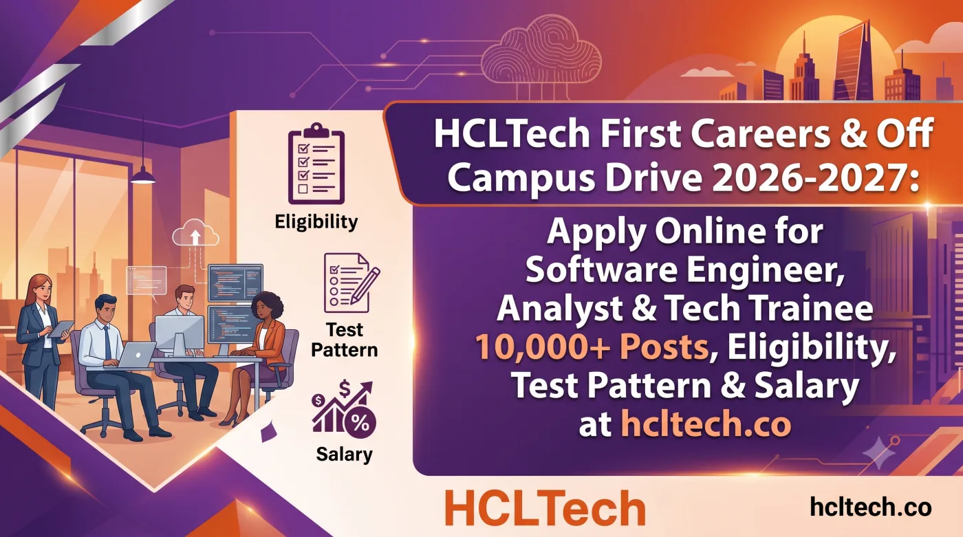 HCLTech First Careers & Off Campus Drive 2026-2027