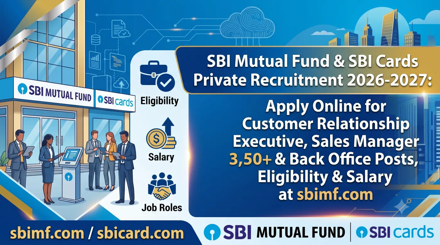 SBI Mutual Fund & SBI Cards Private Recruitment 2026-2027 SBI Mutual Fund & SBI Cards Private Recruitment 2026-2027