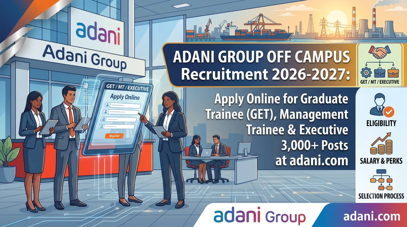 Adani Group Off Campus Recruitment 2026-2027 Adani Group Off Campus Recruitment 2026-2027