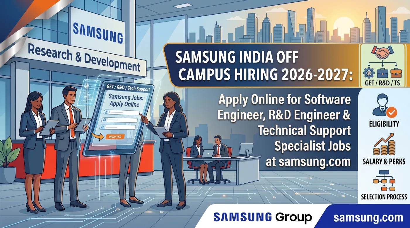 Samsung India Off Campus Hiring 2026-2027 Samsung India Off Campus Hiring 2026-2027