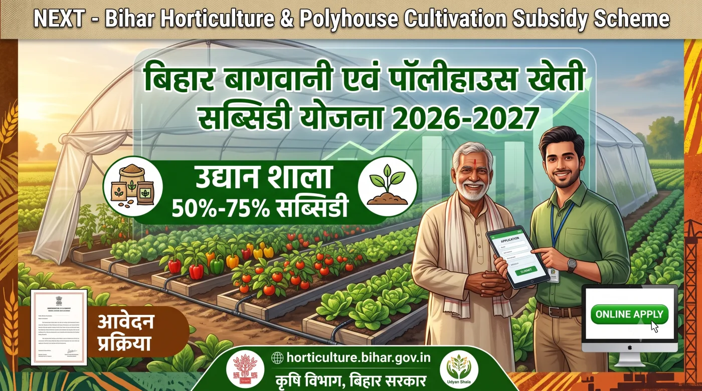 Bihar Horticulture & Polyhouse Cultivation Subsidy Scheme 2026-2027 Bihar Horticulture & Polyhouse Cultivation Subsidy Scheme 2026-2027
