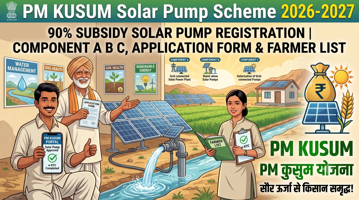 PM KUSUM Solar Pump Scheme 2026-2027