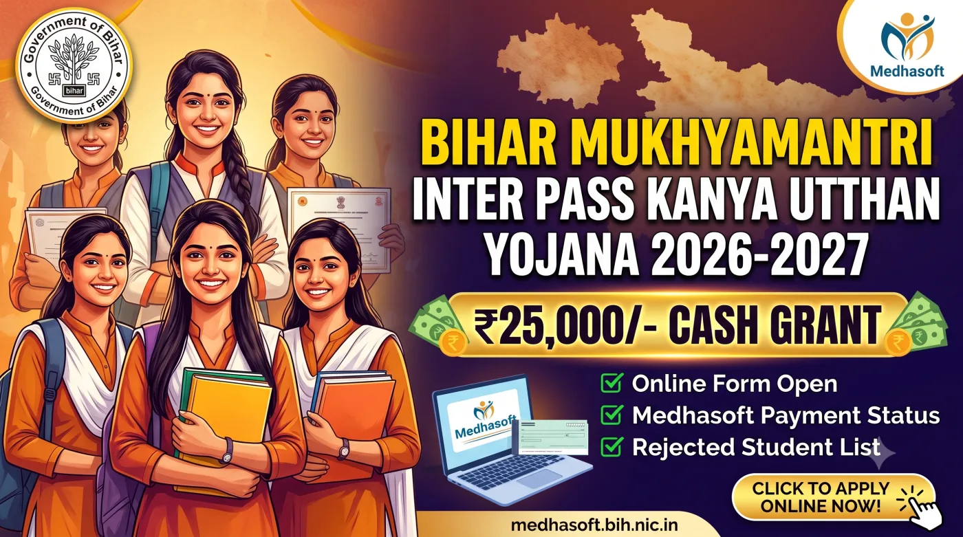 Bihar Mukhyamantri Inter Pass Kanya Utthan Yojana 2026-2027