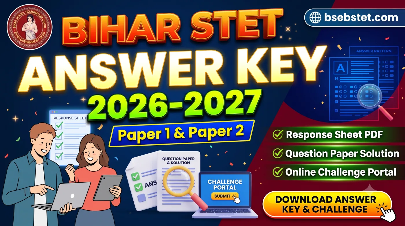 Bihar STET Answer Key 2026-2027