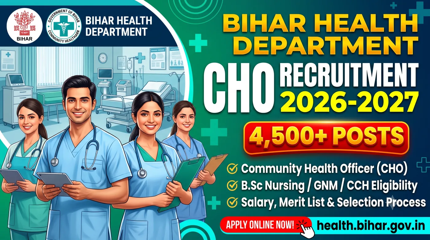 Bihar Health Department CHO Recruitment 2026-2027