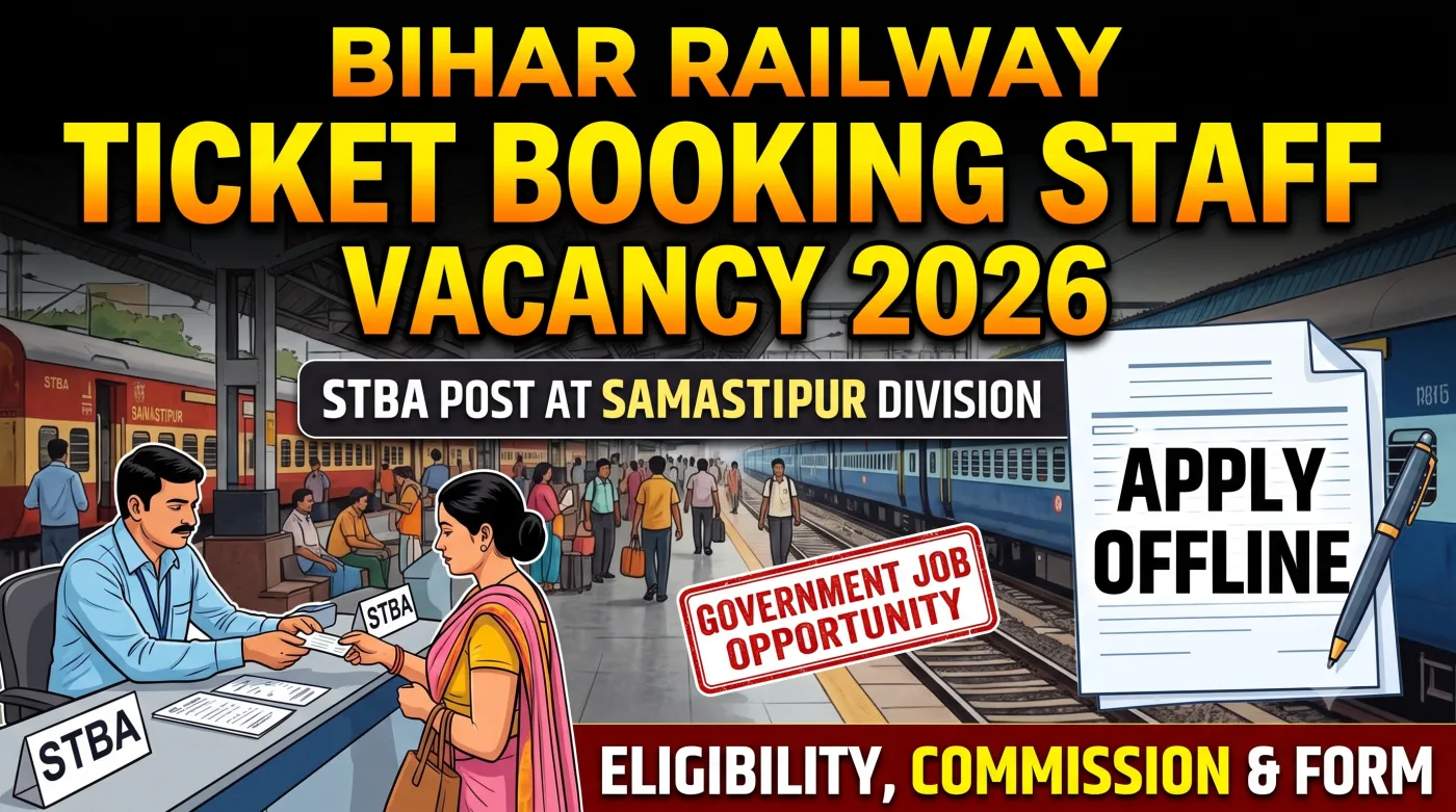 Bihar Railway Ticket Booking Staff Vacancy 2026 Bihar Railway Ticket Booking Staff Vacancy 2026