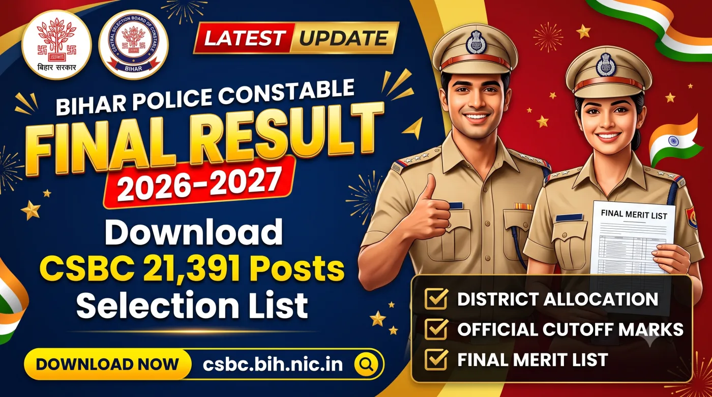 Bihar Police Constable Final Result 2026-2027