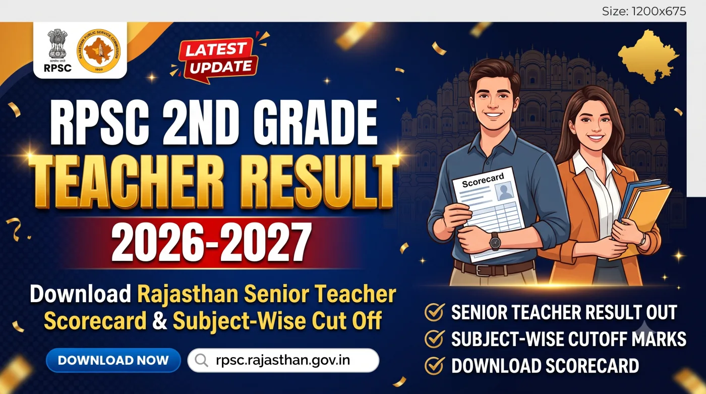 RPSC 2nd Grade Teacher Result 2026-2027
