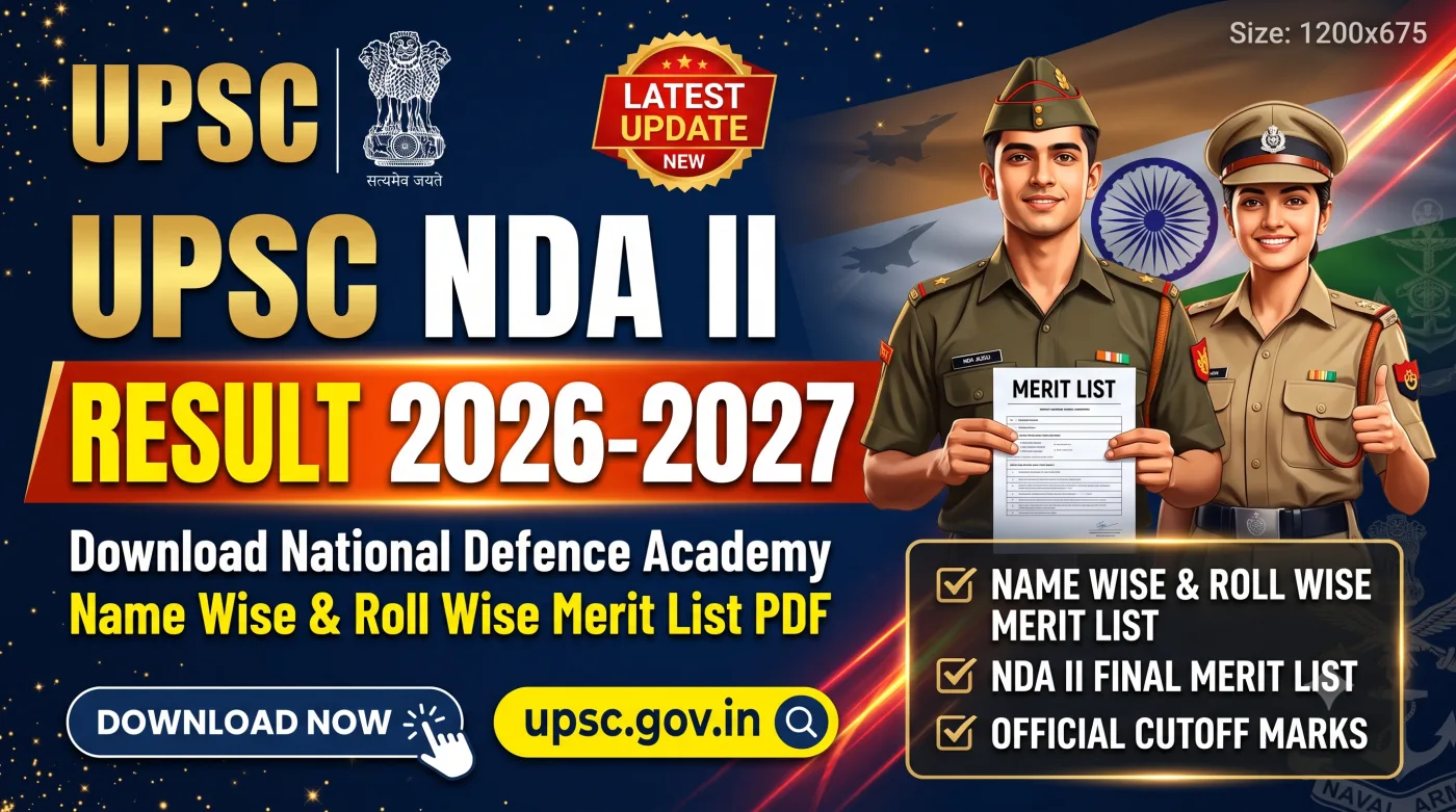 UPSC NDA II Result 2026-2027 UPSC NDA II Result 2026-2027