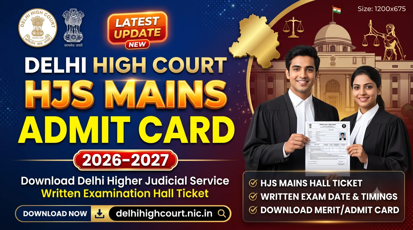 Delhi High Court HJS Mains Admit Card 2026-2027 Delhi High Court HJS Mains Admit Card 2026-2027