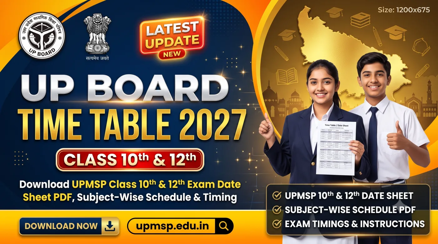 UP Board Time Table 2027