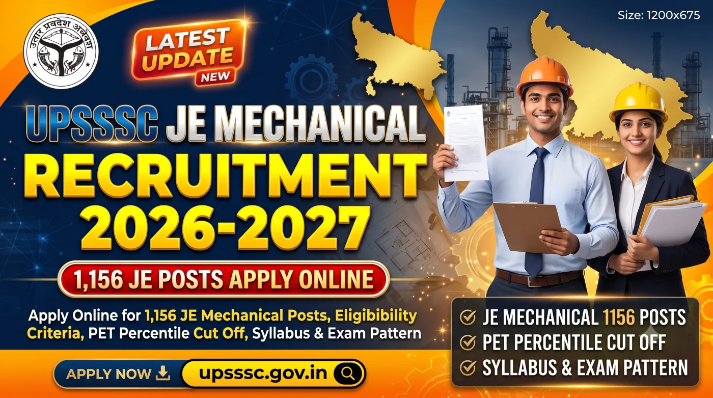 UPSSSC Junior Engineer Mechanical Recruitment 2026-2027