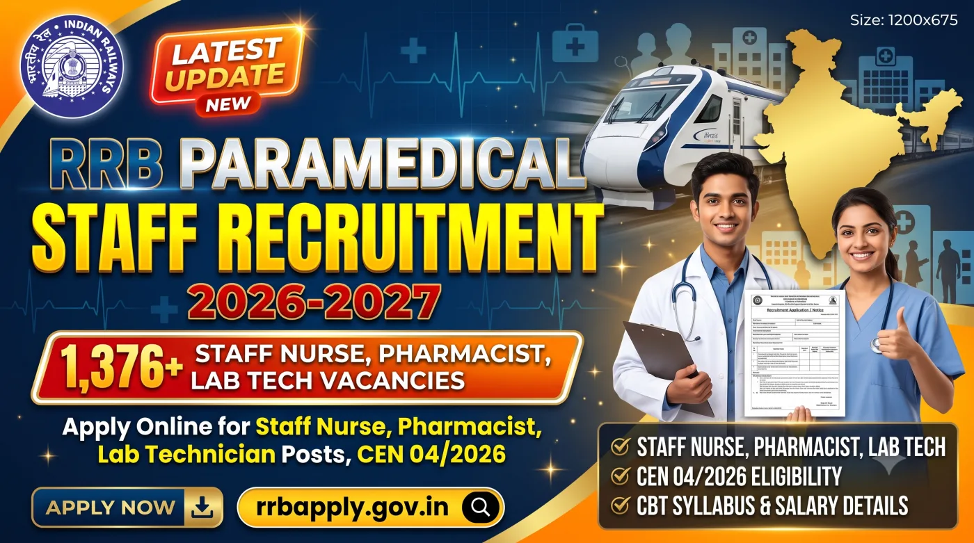 RRB Paramedical Staff Recruitment 2026-2027 RRB Paramedical Staff Recruitment 2026-2027