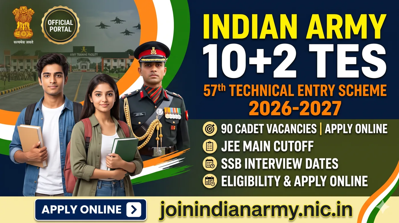 Indian Army 10+2 TES 57th Technical Entry Scheme 2026-2027