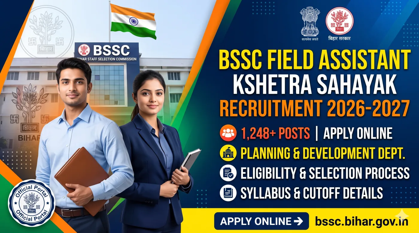 BSSC Field Assistant Kshetra Sahayak Recruitment 2026-2027 BSSC Field Assistant Kshetra Sahayak Recruitment 2026-2027
