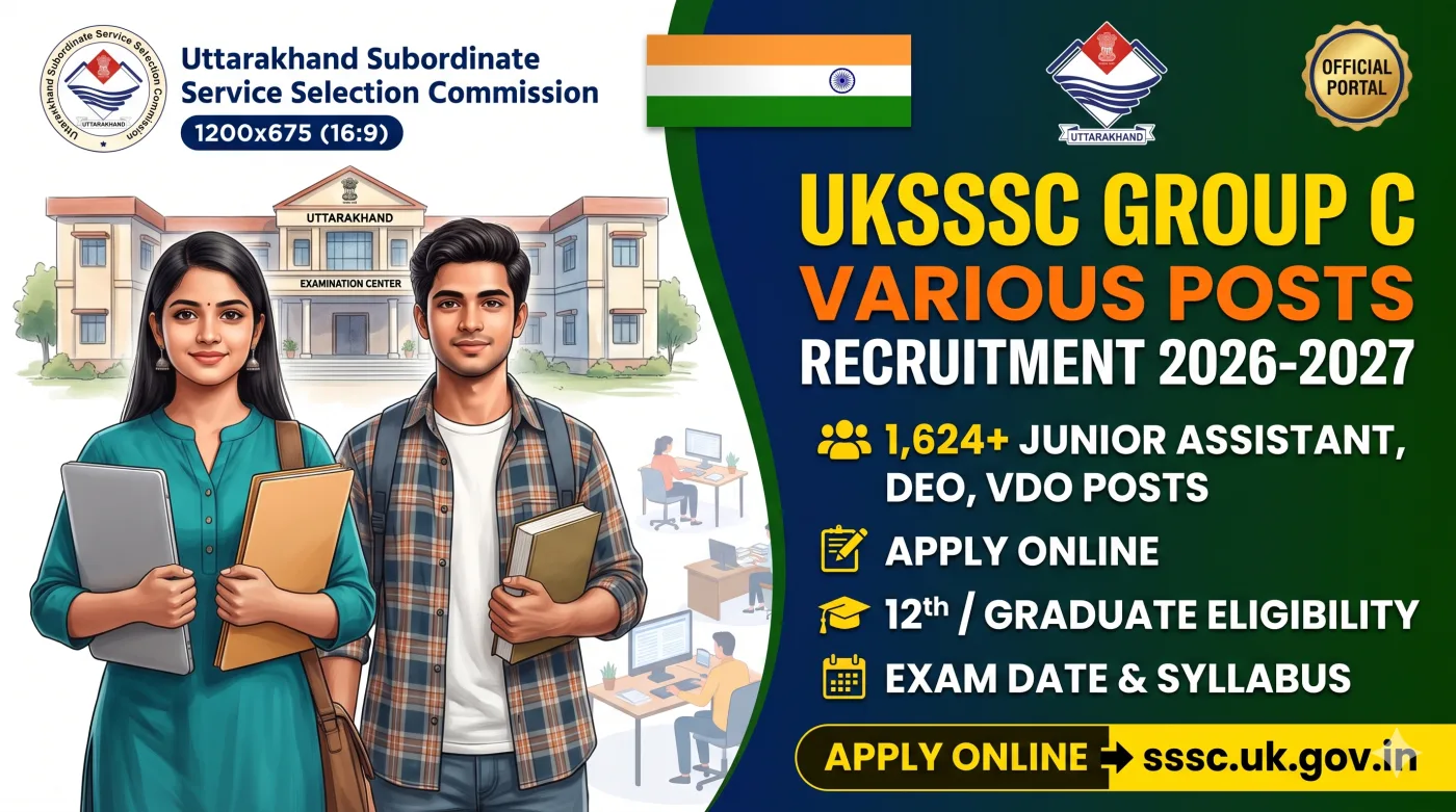 UKSSSC Group C Various Posts Recruitment 2026-2027 UKSSSC Group C Various Posts Recruitment 2026-2027